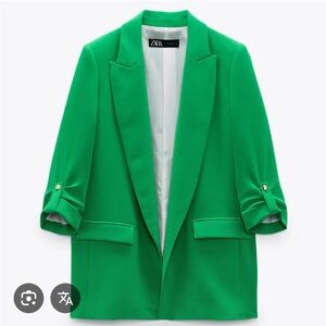 Zara Vibrant Green Blazer